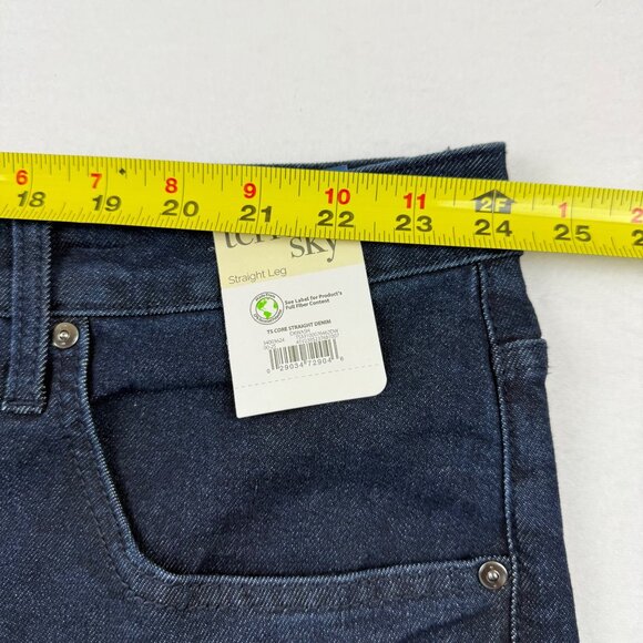 NWT Terra & Sky Women Core Straight High Rise Stretch Blue Denim Jeans Plus 26WP - Picture 8 of 11